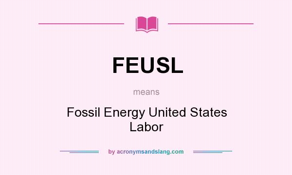 What does FEUSL mean? It stands for Fossil Energy United States Labor