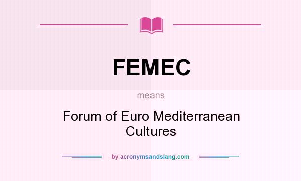 What does FEMEC mean? It stands for Forum of Euro Mediterranean Cultures