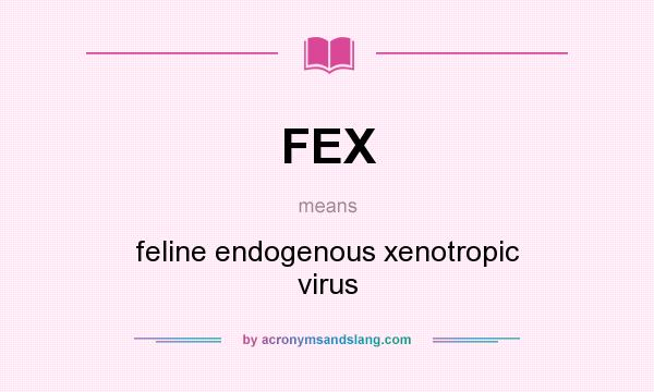 What does FEX mean? It stands for feline endogenous xenotropic virus