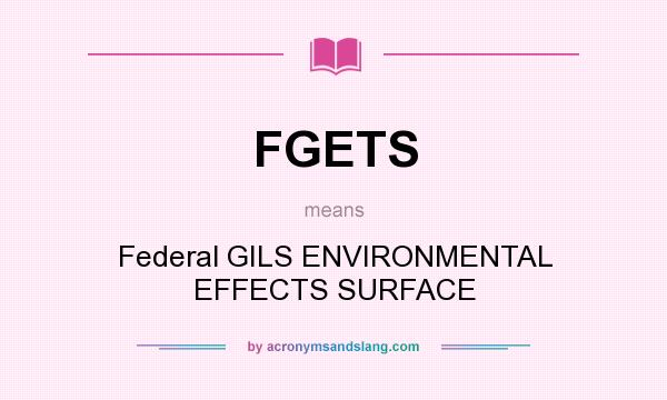 What does FGETS mean? It stands for Federal GILS ENVIRONMENTAL EFFECTS SURFACE