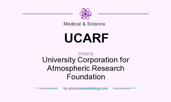 What does UCARF mean? It stands for University Corporation for Atmospheric Research Foundation