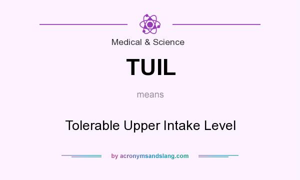 What does TUIL mean? It stands for Tolerable Upper Intake Level