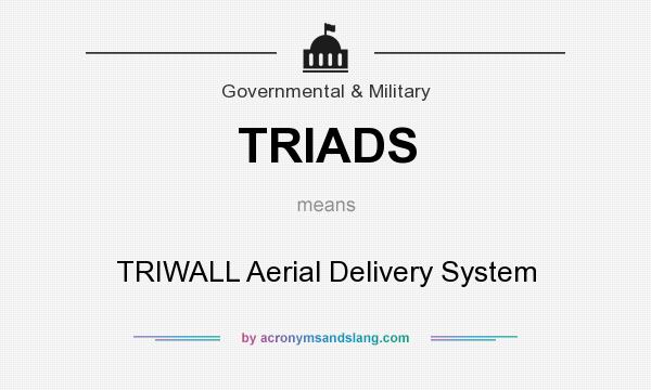 What does TRIADS mean? It stands for TRIWALL Aerial Delivery System