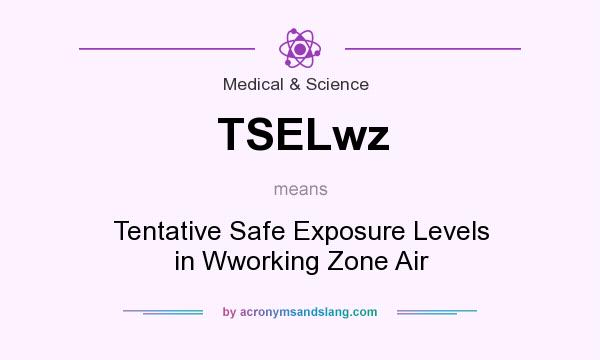 What does TSELwz mean? It stands for Tentative Safe Exposure Levels in Wworking Zone Air