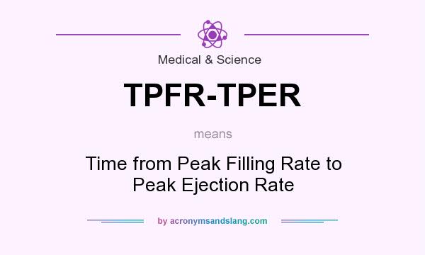 What does TPFR-TPER mean? It stands for Time from Peak Filling Rate to Peak Ejection Rate
