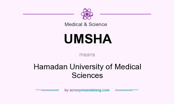 What does UMSHA mean? It stands for Hamadan University of Medical Sciences
