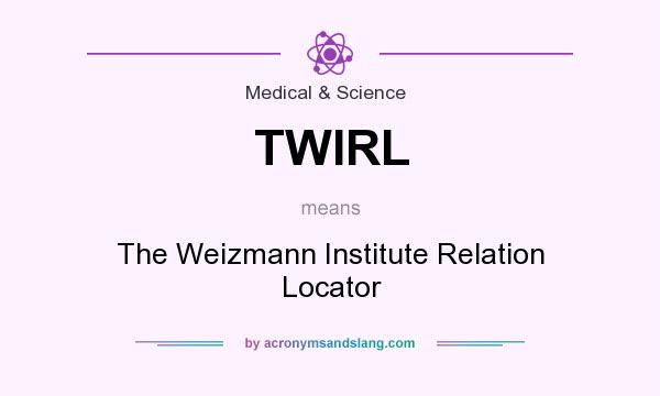 What does TWIRL mean? It stands for The Weizmann Institute Relation Locator
