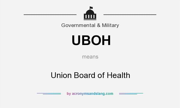 What does UBOH mean? It stands for Union Board of Health