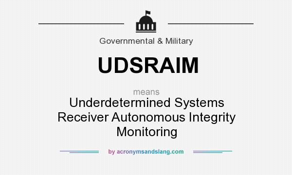 What does UDSRAIM mean? It stands for Underdetermined Systems Receiver Autonomous Integrity Monitoring