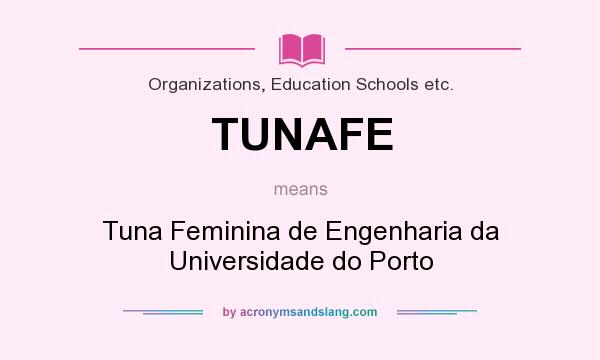 What does TUNAFE mean? It stands for Tuna Feminina de Engenharia da Universidade do Porto