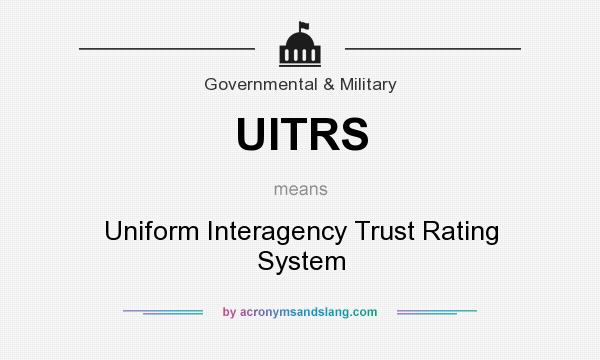 What does UITRS mean? It stands for Uniform Interagency Trust Rating System