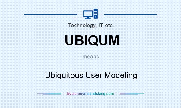 What does UBIQUM mean? It stands for Ubiquitous User Modeling