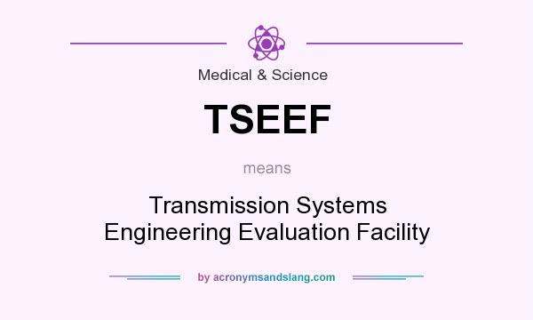 What does TSEEF mean? It stands for Transmission Systems Engineering Evaluation Facility