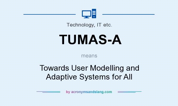 What does TUMAS-A mean? It stands for Towards User Modelling and Adaptive Systems for All