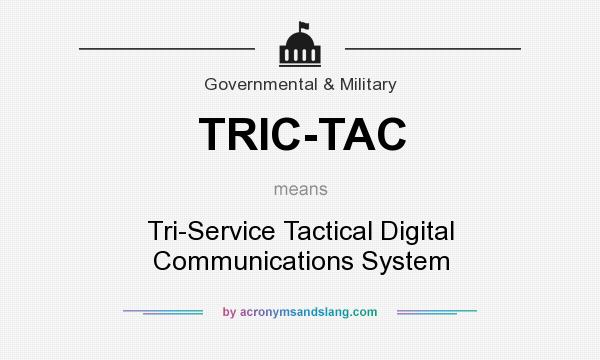 What does TRIC-TAC mean? It stands for Tri-Service Tactical Digital Communications System