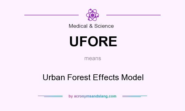 What does UFORE mean? It stands for Urban Forest Effects Model