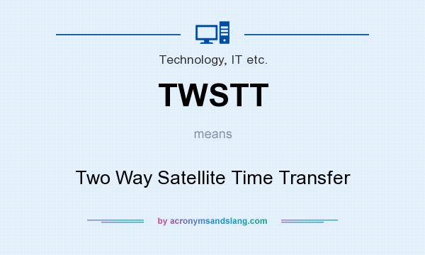 What does TWSTT mean? It stands for Two Way Satellite Time Transfer