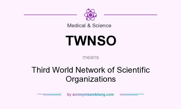 What does TWNSO mean? It stands for Third World Network of Scientific Organizations