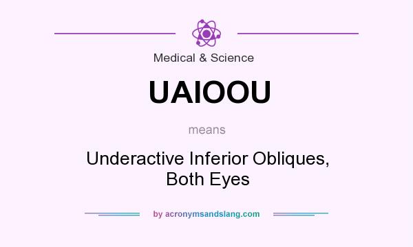 What does UAIOOU mean? It stands for Underactive Inferior Obliques, Both Eyes