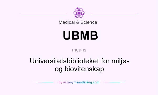 What does UBMB mean? It stands for Universitetsbiblioteket for miljø- og biovitenskap