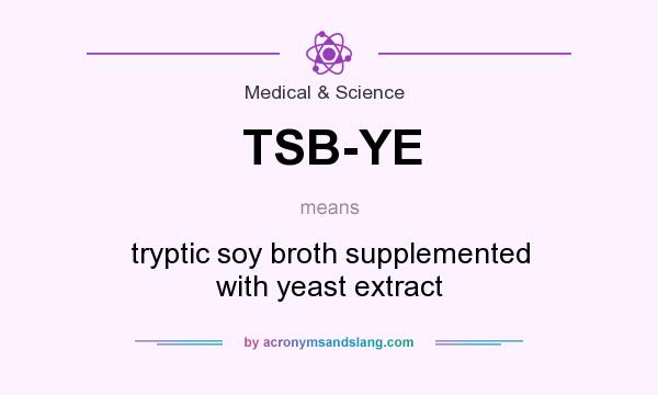 What does TSB-YE mean? It stands for tryptic soy broth supplemented with yeast extract