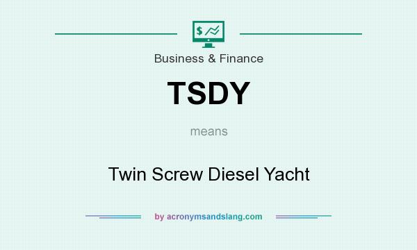 What does TSDY mean? It stands for Twin Screw Diesel Yacht