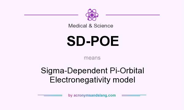 What does SD-POE mean? It stands for Sigma-Dependent Pi-Orbital Electronegativity model