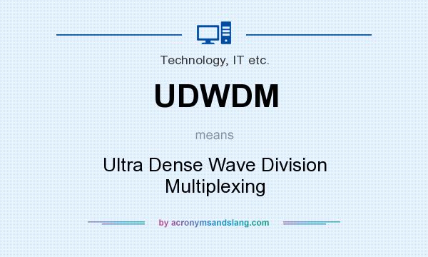 What does UDWDM mean? It stands for Ultra Dense Wave Division Multiplexing