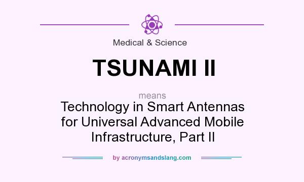 What does TSUNAMI II mean? It stands for Technology in Smart Antennas for Universal Advanced Mobile Infrastructure, Part II
