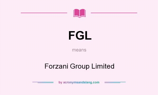What does FGL mean? It stands for Forzani Group Limited