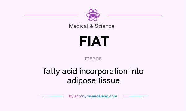 What does FIAT mean? It stands for fatty acid incorporation into adipose tissue