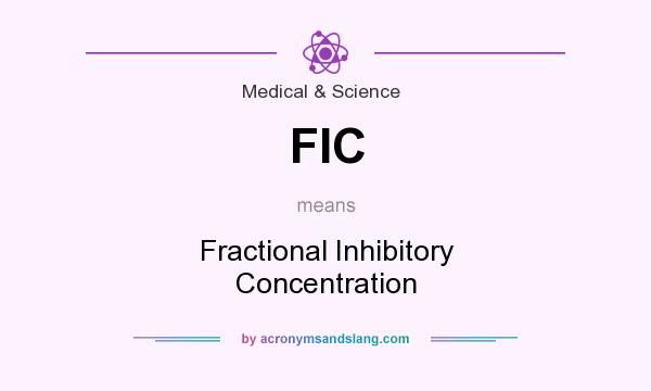 What does FIC mean? It stands for Fractional Inhibitory Concentration