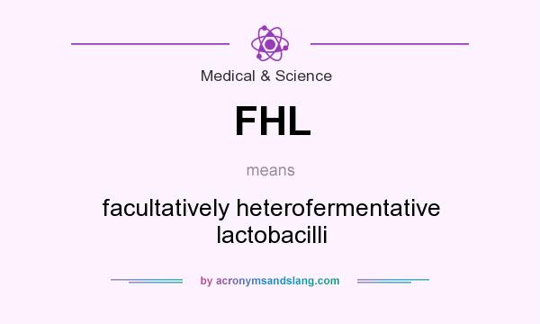 What does FHL mean? It stands for facultatively heterofermentative lactobacilli