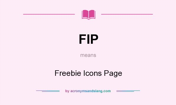 What does FIP mean? It stands for Freebie Icons Page
