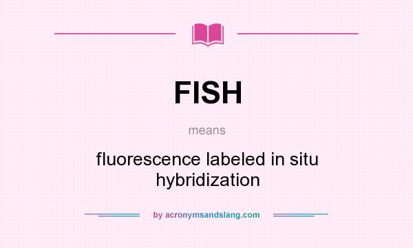 What does FISH mean? It stands for fluorescence labeled in situ hybridization