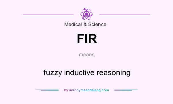 What does FIR mean? It stands for fuzzy inductive reasoning