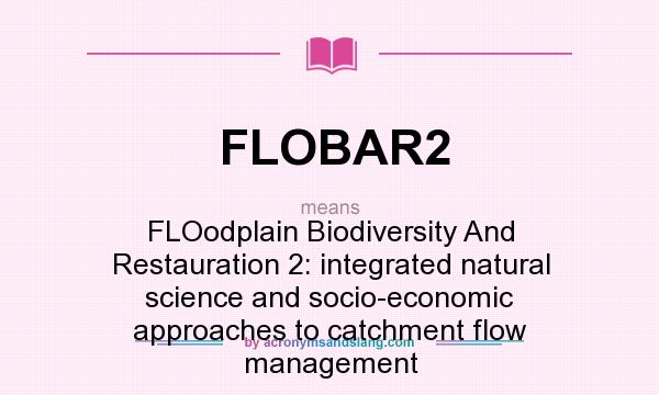 What does FLOBAR2 mean? It stands for FLOodplain Biodiversity And Restauration 2: integrated natural science and socio-economic approaches to catchment flow management