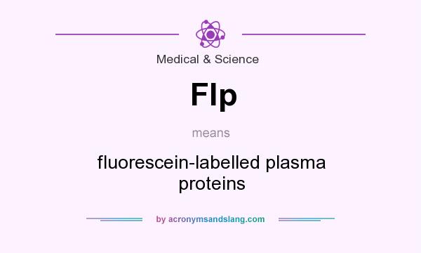 What does Flp mean? It stands for fluorescein-labelled plasma proteins