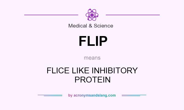 What does FLIP mean? It stands for FLICE LIKE INHIBITORY PROTEIN