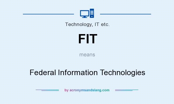 What does FIT mean? It stands for Federal Information Technologies