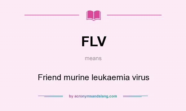 What does FLV mean? It stands for Friend murine leukaemia virus