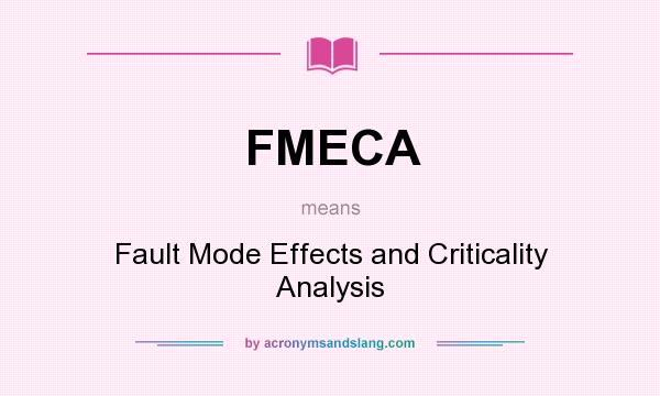 What does FMECA mean? It stands for Fault Mode Effects and Criticality Analysis