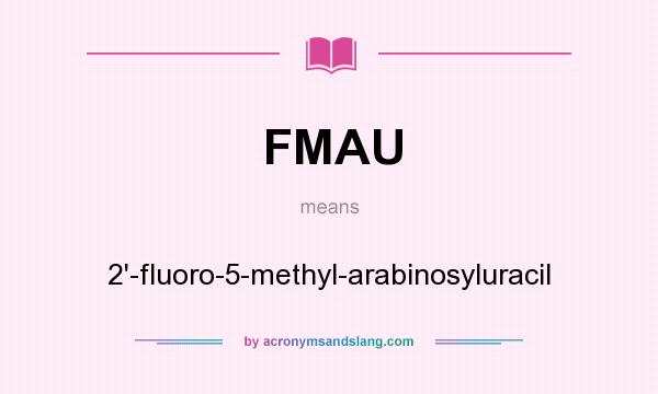 What does FMAU mean? It stands for 2`-fluoro-5-methyl-arabinosyluracil