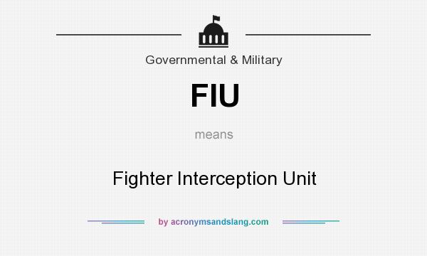 What does FIU mean? It stands for Fighter Interception Unit
