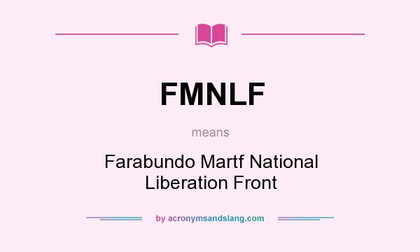 What does FMNLF mean? It stands for Farabundo Martf National Liberation Front