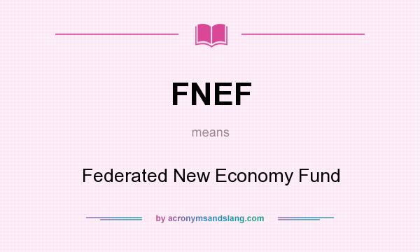 What does FNEF mean? It stands for Federated New Economy Fund