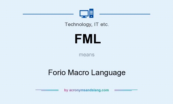 What does FML mean? It stands for Forio Macro Language