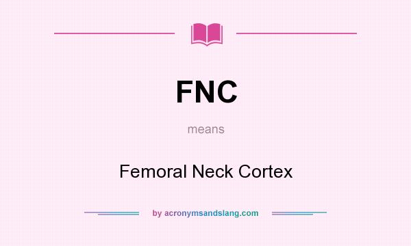What does FNC mean? It stands for Femoral Neck Cortex