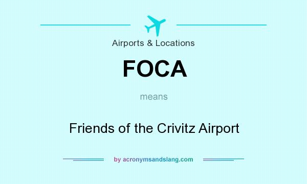What does FOCA mean? It stands for Friends of the Crivitz Airport