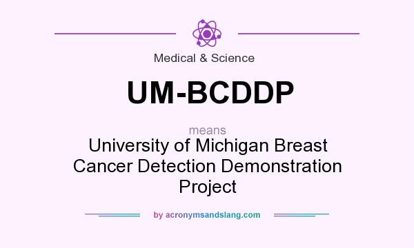 What does UM-BCDDP mean? It stands for University of Michigan Breast Cancer Detection Demonstration Project